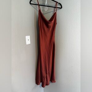 Brown long flowy dress